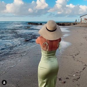 Green Silk Body On Dress